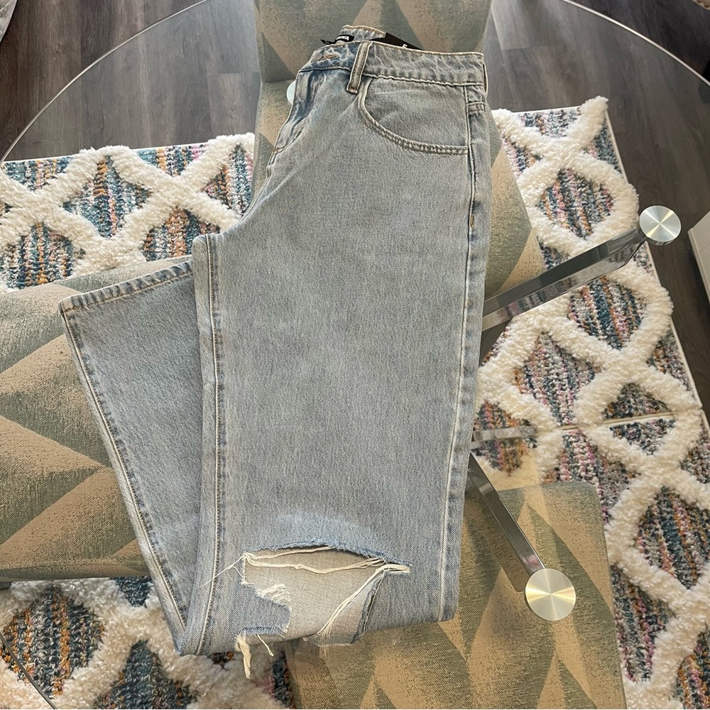 Fashion Nova’ Light Blue Distressed Women Jeans